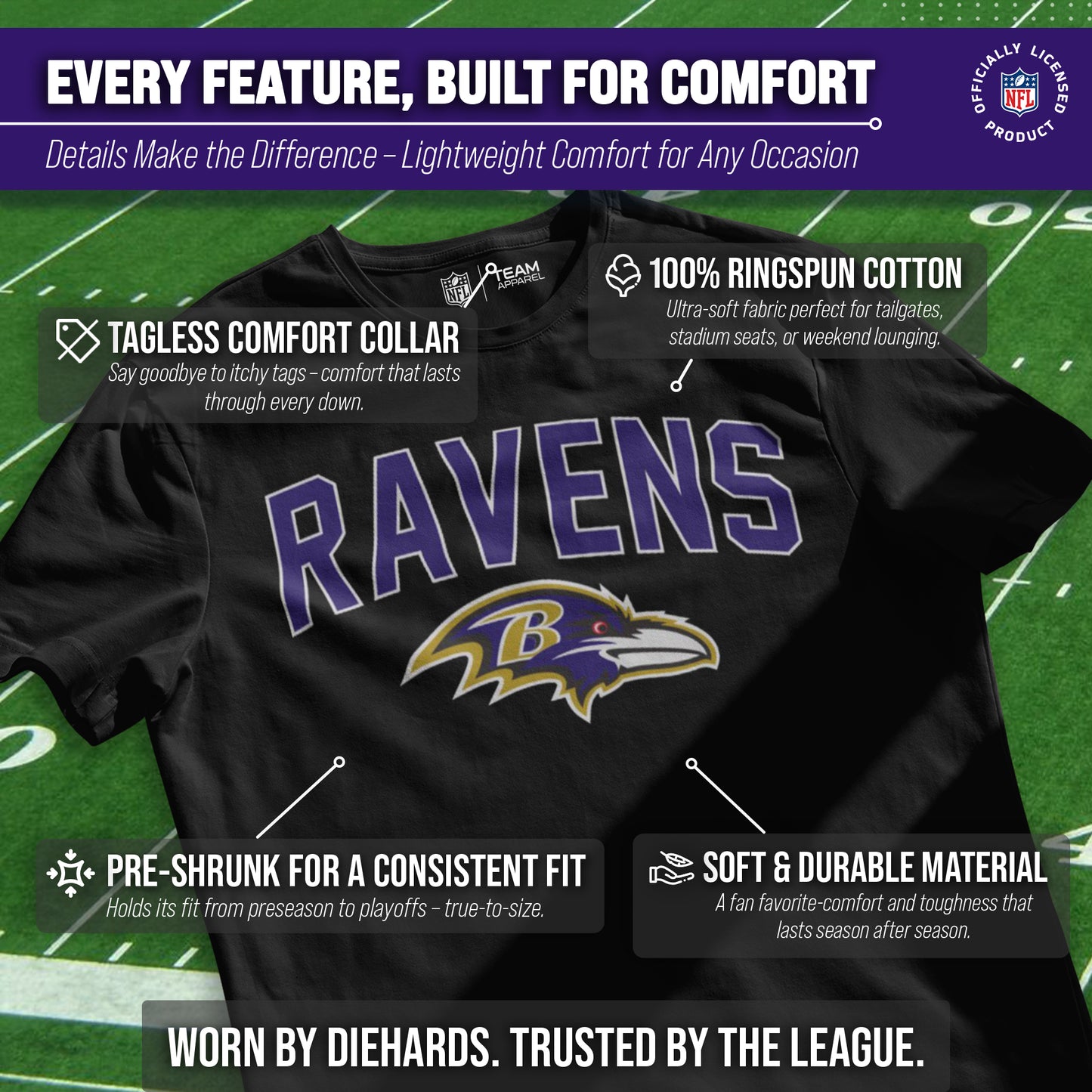 Baltimore Ravens NFL Home Team Tee - Black