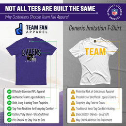 Baltimore Ravens NFL Adult All Star Heather Tag-Less T-Shirt - Purple Heather
