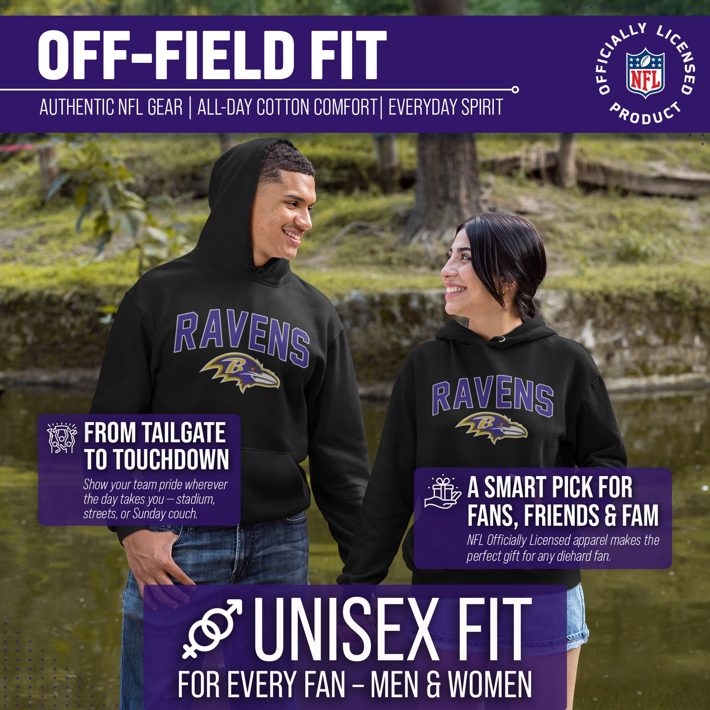 Baltimore Ravens NFL Home Team Hoodie - Black