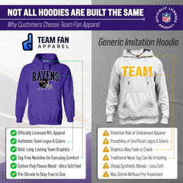 Baltimore Ravens NFL Adult Unisex All Star Soft Fleece Hooded Sweatshirt - Purple Heather