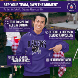 Baltimore Ravens NFL Adult Unisex All Star Soft Fleece Hooded Sweatshirt - Purple Heather