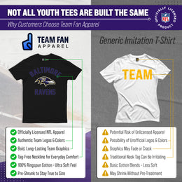 Baltimore Ravens Youth NFL Football T-Shirt - Black