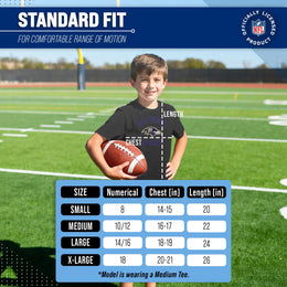 Baltimore Ravens Youth NFL Football T-Shirt - Black