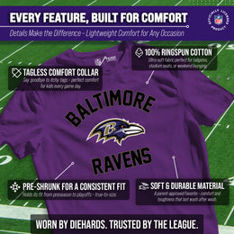 Baltimore Ravens NFL Youth Gameday Football T-Shirt - Purple