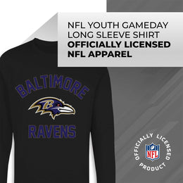 Baltimore Ravens NFL Youth Gameday Crewneck Sweatshirt - Black