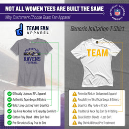 Baltimore Ravens NFL Womens Short Sleeve Property of Tshirt - Gray