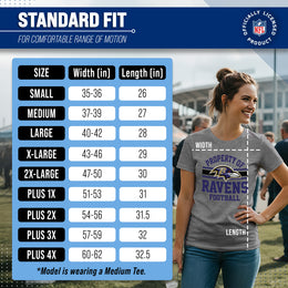 Baltimore Ravens NFL Womens Short Sleeve Property of Tshirt - Gray