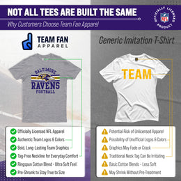 Baltimore Ravens NFL Adult Short Sleeve Team Stripe Tee - Sport Gray