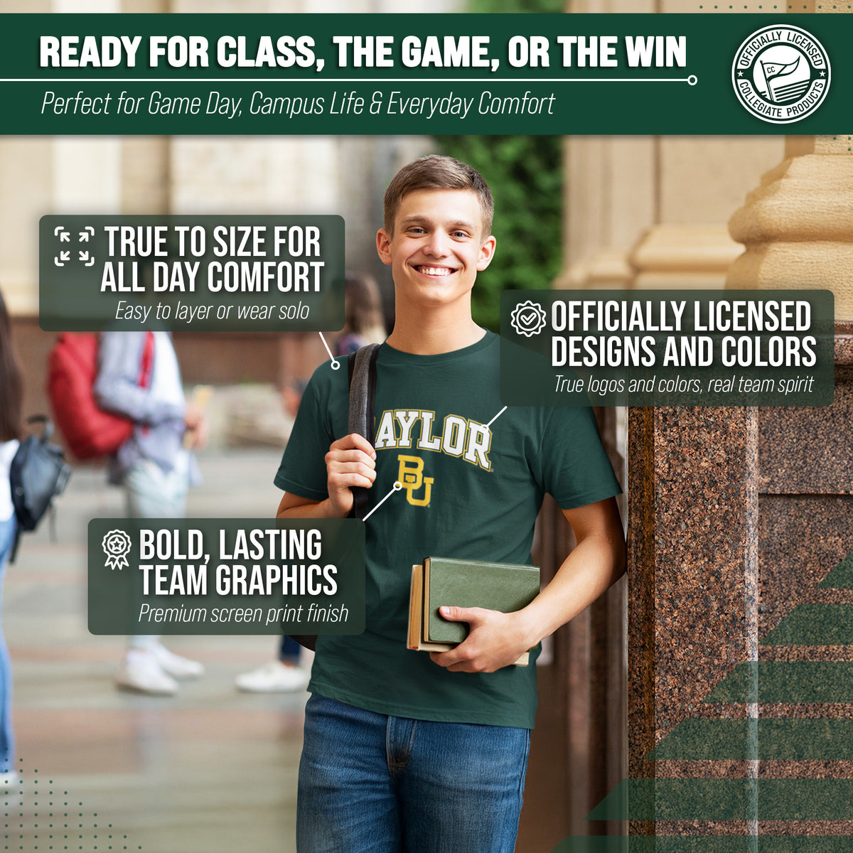 Baylor Bears NCAA Adult Gameday Cotton T-Shirt - Team Color