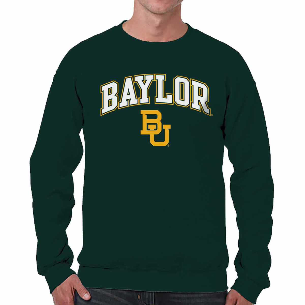 Baylor Bears Adult Arch & Logo Soft Style Gameday Crewneck Sweatshirt - Green