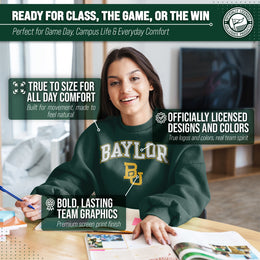 Baylor Bears Adult Arch & Logo Soft Style Gameday Crewneck Sweatshirt - Green