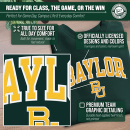 Baylor Bears NCAA Adult Tackle Twill Crewneck Sweatshirt - Green