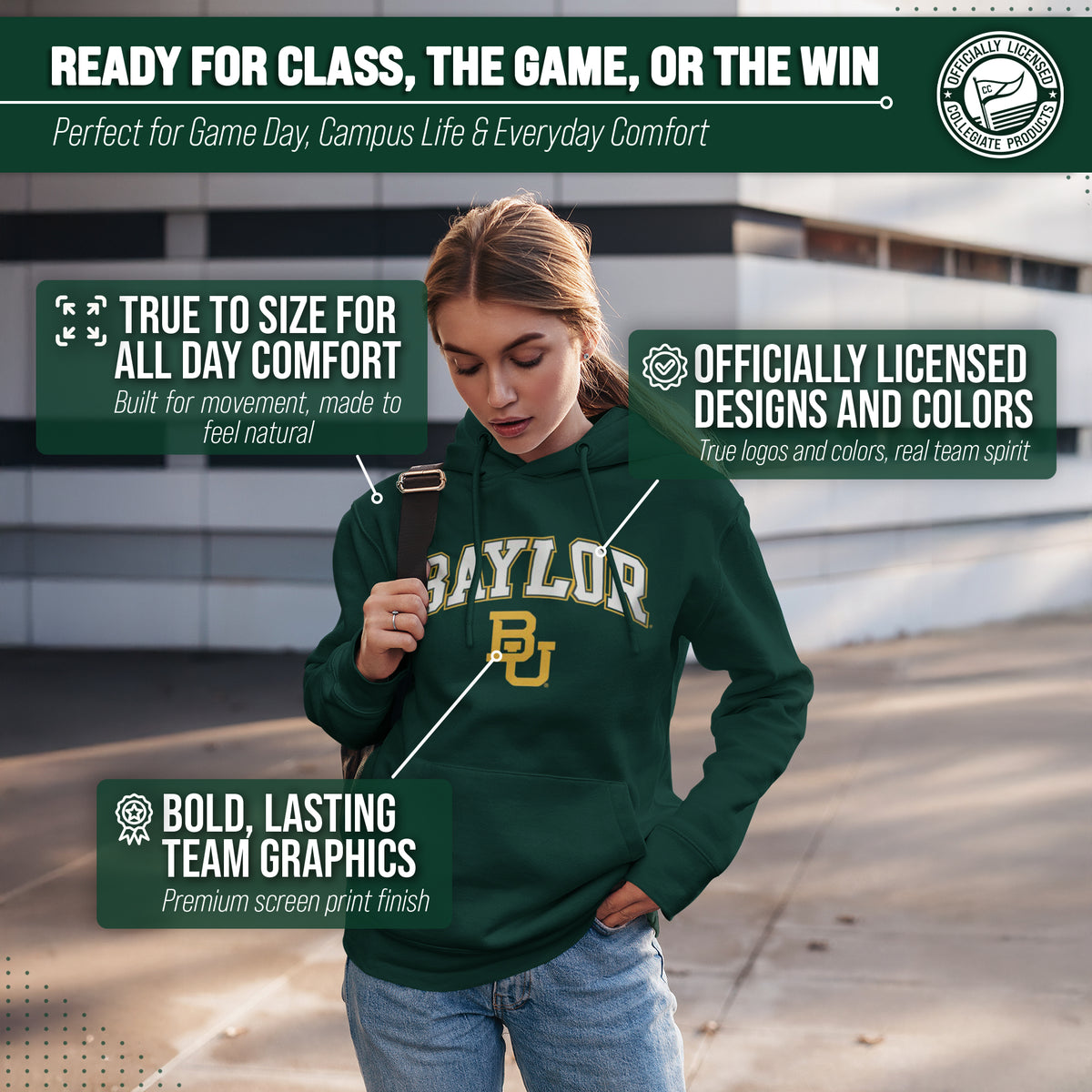 BAY Arch & Logo Gameday Hoodie - Team Color
