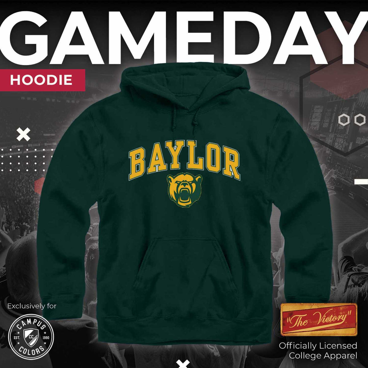 BAY Arch & Logo Gameday Hoodie - Green