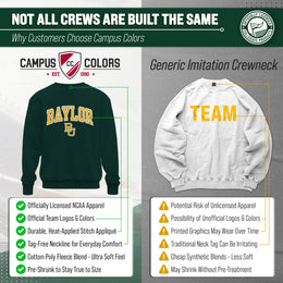 Baylor Bears Adult Tackle Twill Crewneck - Green