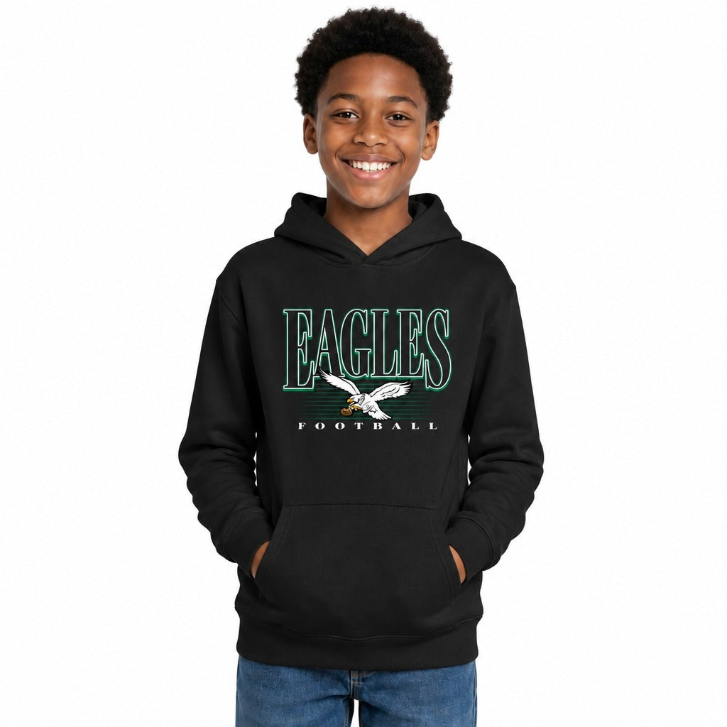 Philadelphia Eagles  Youth NFL Overtime Blueprint Fleece Hoodie Sweatshirt - Black