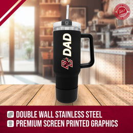 Boston College Eagles Collegiate 40oz Stainless Steel Travel Tumbler with Handle for Dad - Black
