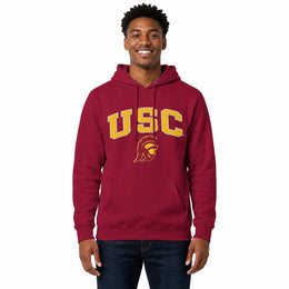 USC Trojans Arch & Logo Gameday Hoodie NCAA Fleece Pullover - Cardinal