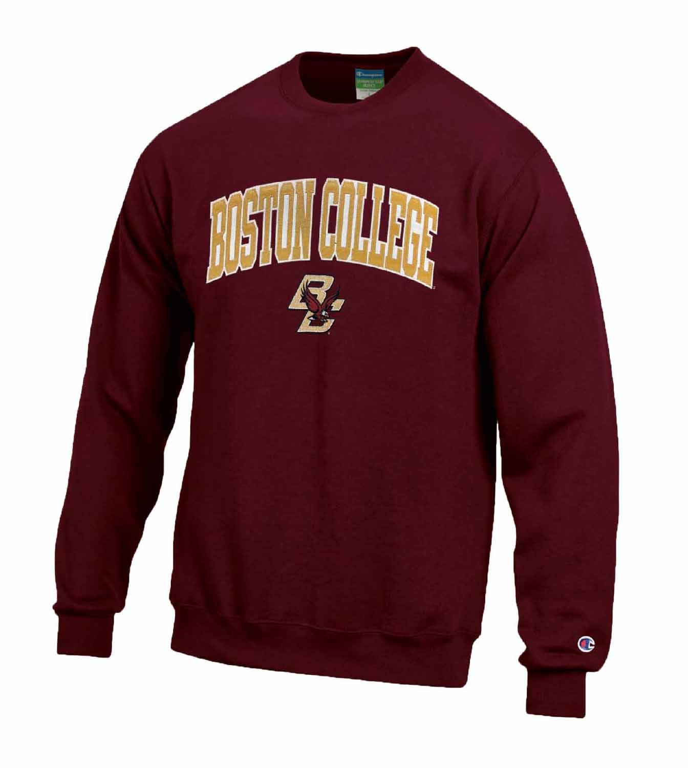 Boston College Eagles Adult Tackle Twill Crewneck - Maroon