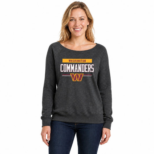 Washington Commanders  NFL Women's French Terry Crewneck - Charcoal