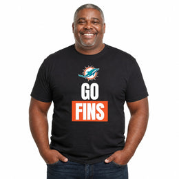 Miami Dolphins  NFL Team Slogan Short Sleeve T-Shirt Men Women Tee - Black