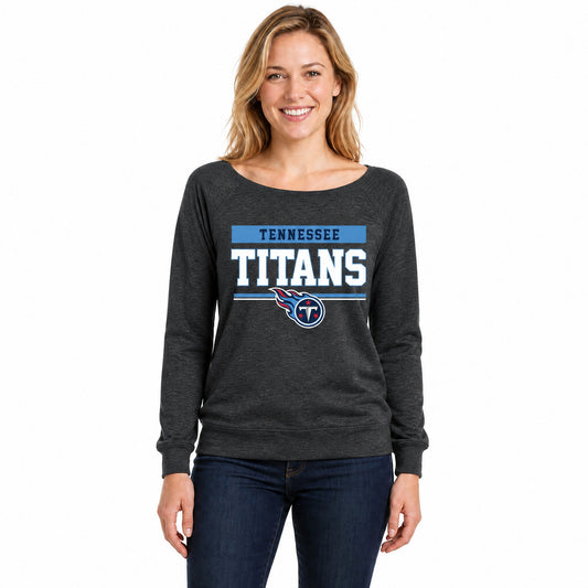 Tennessee Titans  NFL Women's French Terry Crewneck Sweatshirt - Charcoal