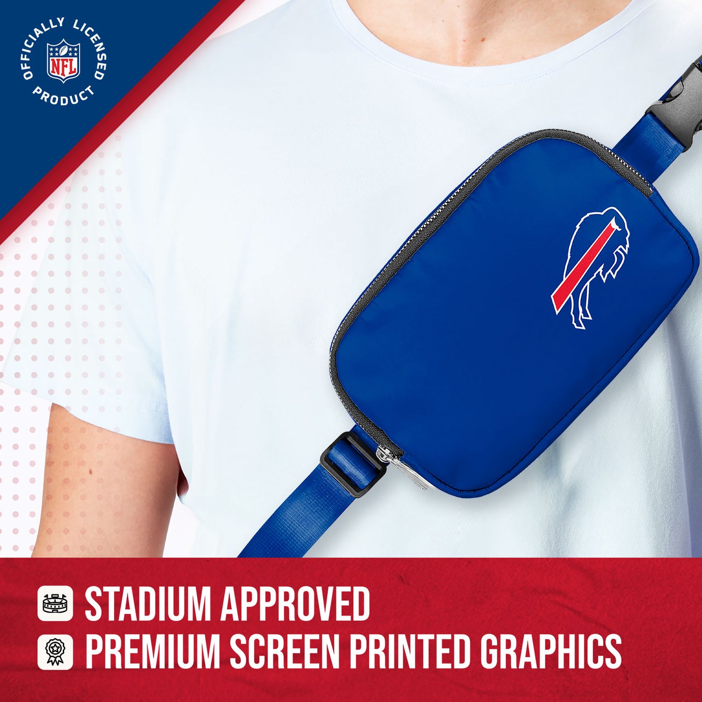 Buffalo Bills NFL Gameday On The Move Crossbody Belt Bag - Royal