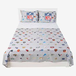 NFL  Ultimate Fan Repeating All Team Logo Bedding Set - Team Color
