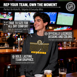 Boston  Bruins NHL Charcoal True Fan Crewneck Sweatshirt - Charcoal