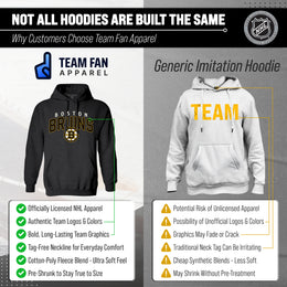 Boston  Bruins NHL Adult Unisex Powerplay Hooded Sweatshirt - Black Heather