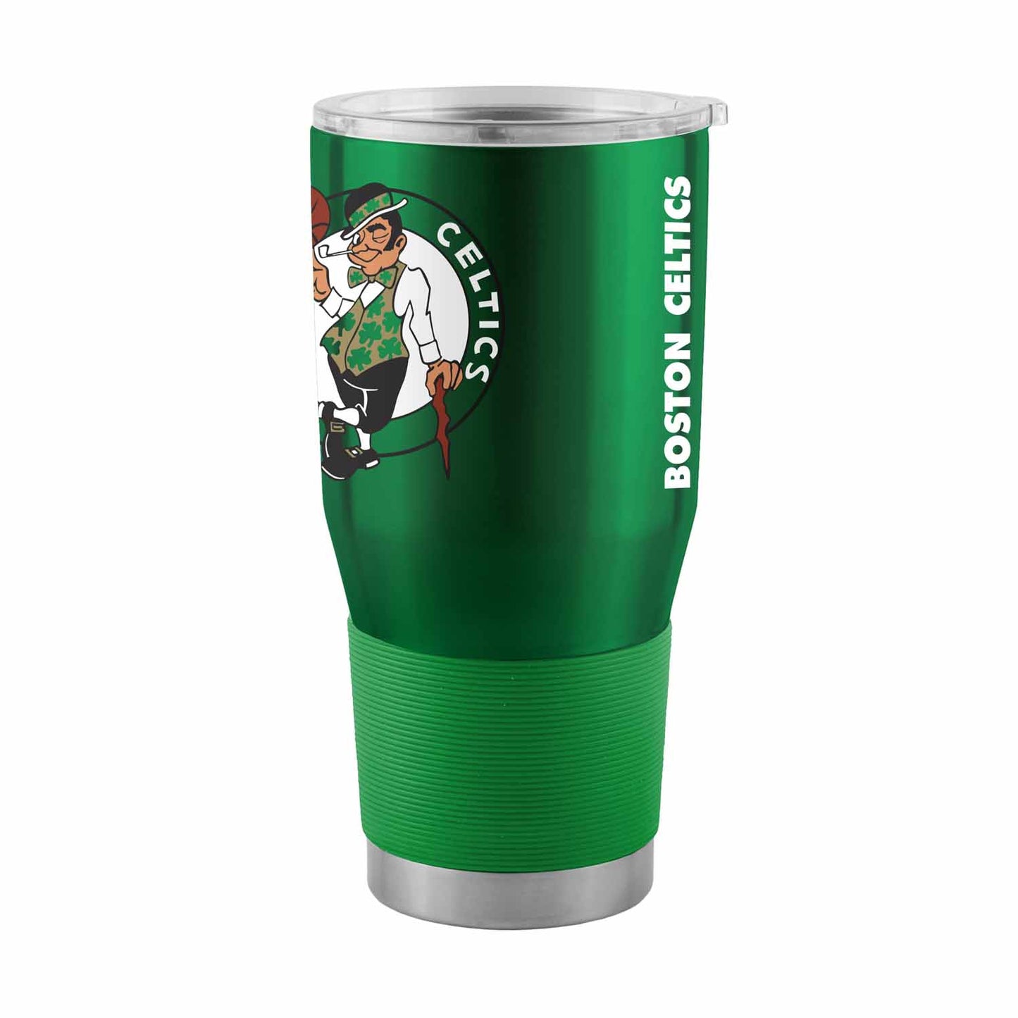 Boston Celtics NBA Basketball 30oz Stainless Steel Vacuum Insulated Game Day Tumbler with Silicone Grip - Kelly Green