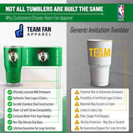 Boston Celtics NBA Basketball 30oz Stainless Steel Vacuum Insulated Game Day Tumbler with Silicone Grip - Kelly Green