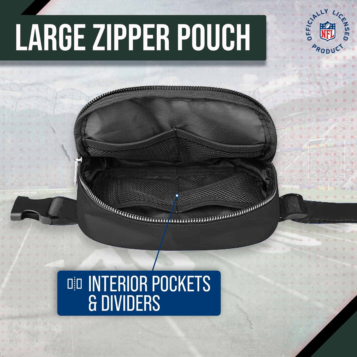 Philadelphia Eagles NFL Gameday On The Move Crossbody Belt Bag - Black