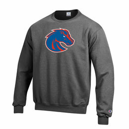 Boise State Broncos Adult Mascot Fleece Crewneck - Charcoal