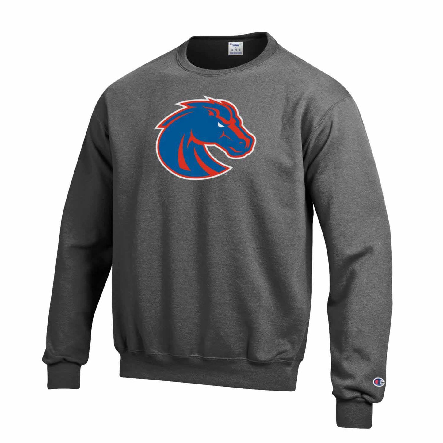 Boise State Broncos Adult Mascot Fleece Crewneck - Charcoal