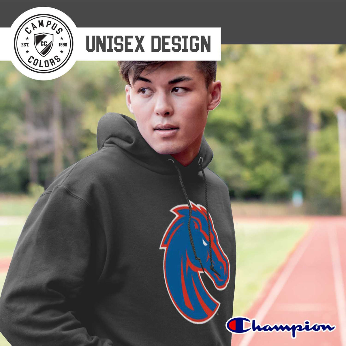 Boise State Broncos Adult Mascot Fleece Hooded Sweatshirt