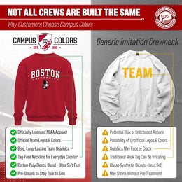 Boston Terriers Adult Arch & Logo Soft Style Gameday Crewneck Sweatshirt - Red