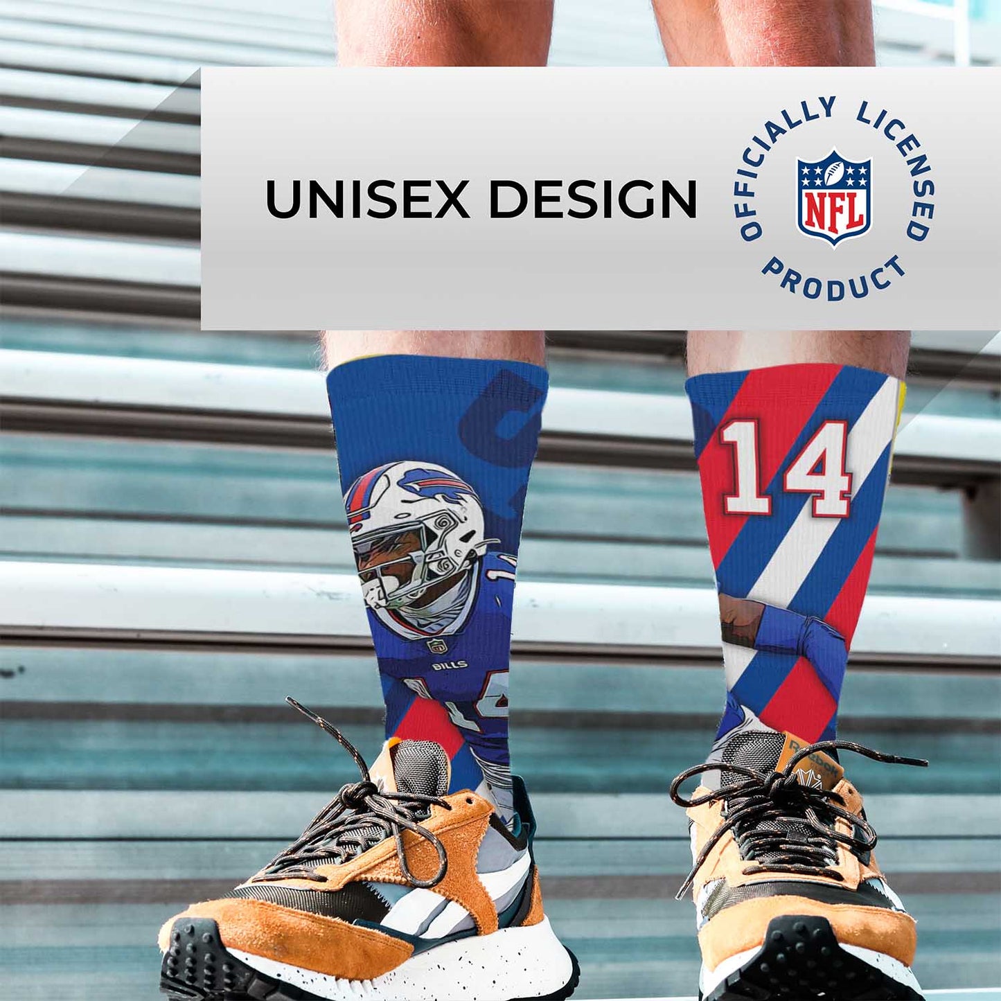 Buffalo Bills NFL Adult Player Stripe Sock - Blue #14