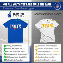Buffalo Bills NFL Youth Modern Endzone T-Shirt Unisex Short Sleeve - Royal