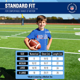 Buffalo Bills NFL Youth Modern Endzone Football T-Shirt Unisex Tag Free Comfortable - Royal