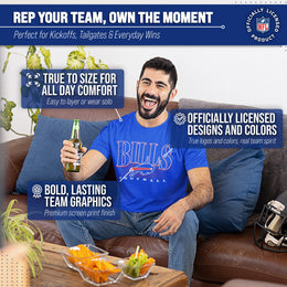 Buffalo Bills NFL Adult Overtime Blueprint Tagless Tee Unisex - Royal
