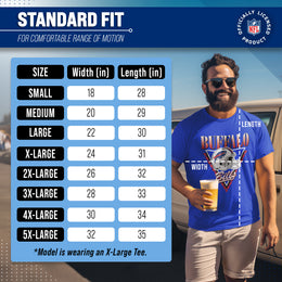 Buffalo Bills NFL Adult Retro Triangle Unisex T-Shirt - Royal
