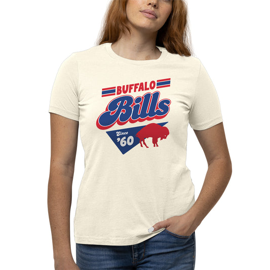 Buffalo Bills  NFL Womens Vintage Charm T-Shirt Short Sleeve - Birch