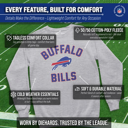 Buffalo Bills NFL Adult Gameday Football Crewneck Sweatshirt - Sport Gray