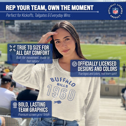 Buffalo Bills NFL Womens Big Date French Terry Slouchy Top - Natural
