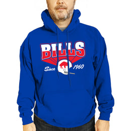 Buffalo Bills NFL Adult Unisex Vintage Block Ultra Soft Fleece Hooded Sweatshirt - Royal