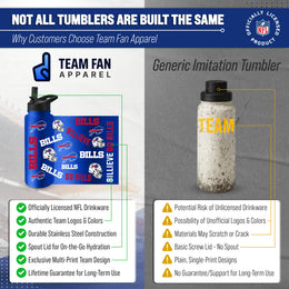 Buffalo Bills NFL 34oz Quencher Stainless Steel Insulated Water Bottle - Royal