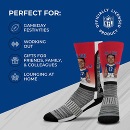 Buffalo Bills NFL Adult V Curve MVP Player Crew Socks - Red