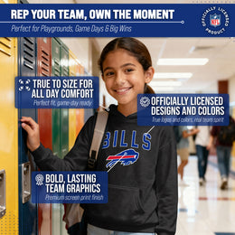 Buffalo Bills NFL Youth Home Team Hoodie- Kids Hooded Sweatshirt - Black
