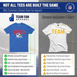 Buffalo Bills NFL Adult All Star Heather Tag-Less T-Shirt - Royal Heather